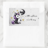 Kleine Eenhoorn Baby shower Rechthoekige Sticker (Tas)