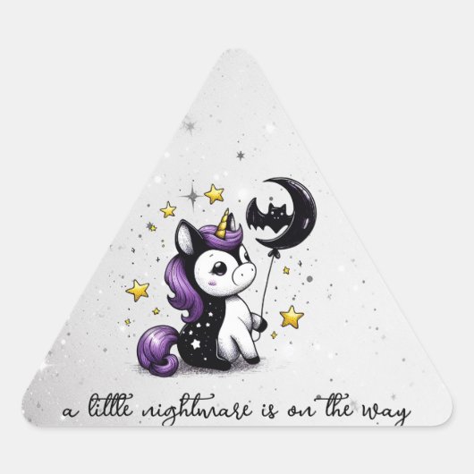 Kleine Eenhoorn Baby shower Sticker (Voorkant)