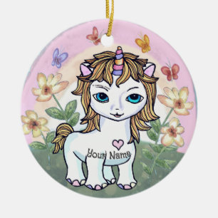 Kleine Eenhoorn Keramisch Ornament