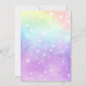 Kleine Eenhoorn Schattige Zachte Pastel Paarse Ver Kaart (Achterkant)