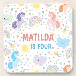 kleine eenhoorns harde Onderzetters