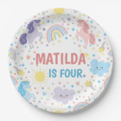 kleine eenhoorns papieren Borden Papieren Bordje (Voorkant)