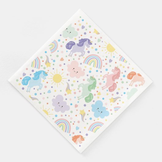 kleine eenhoorns papieren servetten (Hoek)