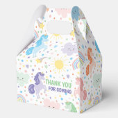 kleine eenhoorns partij cadeau doos gunst. bedankdoosjes (Achterkant)
