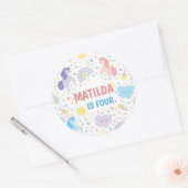  kleine eenhoorns rond Stickers (Envelop)