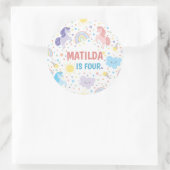  kleine eenhoorns rond Stickers (Tas)