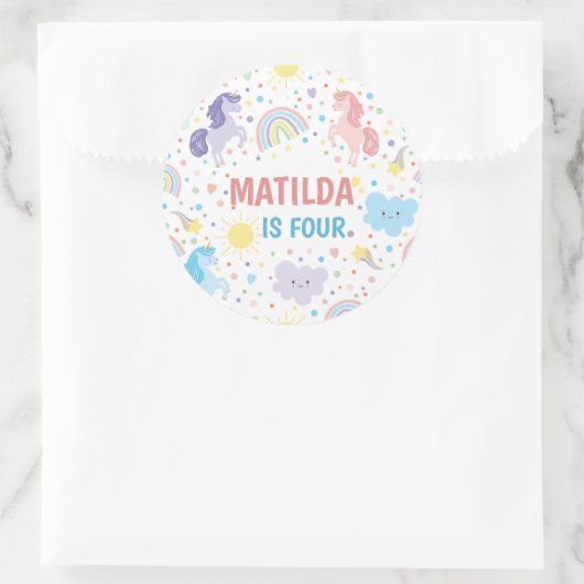 kleine eenhoorns rond Stickers (Tas)