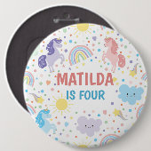 Kleine Eenhoorns Ronde Badge Ronde Button 6,0 Cm (Voorkant /achterkant)