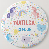  Kleine Eenhoorns Ronde Badge Ronde Button 6,0 Cm (Voorkant)