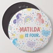 Kleine Eenhoorns Ronde Pin Badge Ronde Button 6,0 Cm (Voorkant /achterkant)