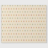 Kleine eenvoudige boom patroon wintervakantie cadeaupapier (Vlak)