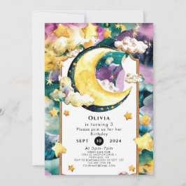 Kleine eenvoudige maan verjaardag kaart