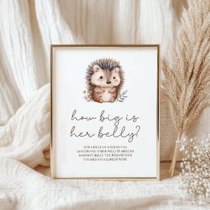 Kleine Egel Grote Buik Baby Shower Spel Poster