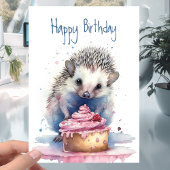 Kleine egel met Cake - elke dag dat je een dag oud Kaart