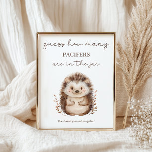 Kleine Egel Raad Hoeveel Baby Shower Spel Poster