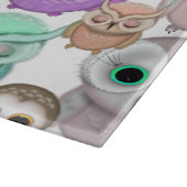 Kleine eigenaars van plakken in parelkleuren snijplank (Hoek)