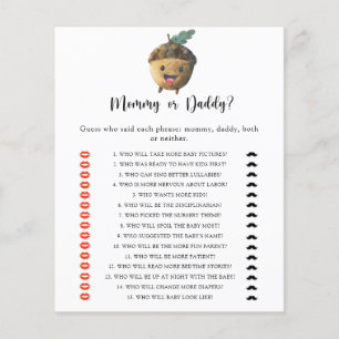 Kleine Eikel - mama of papa baby shower spel