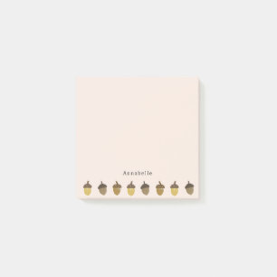 Kleine eikels met gepersonaliseerde naam post-it® notes
