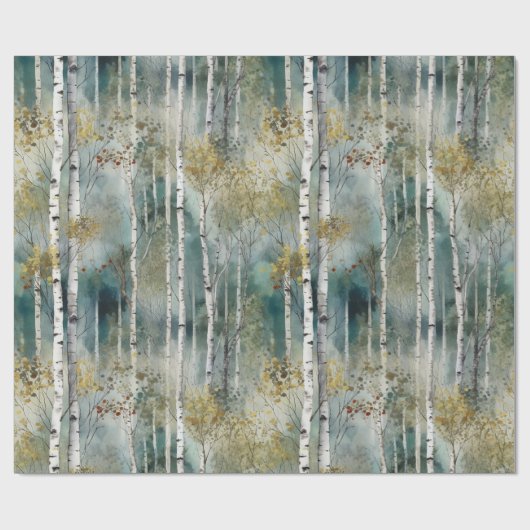 Kleine eindeloze berkenboom Dreamscape Bomen in Mi Cadeaupapier (Vlak)