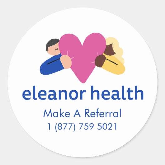 Kleine Eleanor Health Referral Sticker (1,5 inch) (Voorkant)