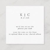 Kleine Elegante Deel de Liefde Kaarten met QR Code (Achterkant)