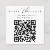 Kleine Elegante Deel de Liefde Kaarten met QR Code (Voorkant)