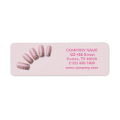 kleine elegante manicure nagels slak salon etiket (Voorkant)