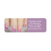 kleine elegante manicure nagels slak salon etiket (Voorkant)