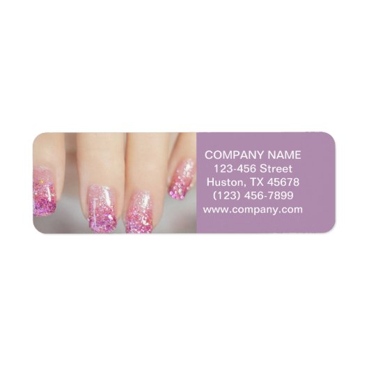 kleine elegante manicure nagels slak salon etiket (Voorkant)