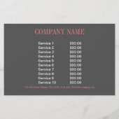 kleine elegante manicure nagels slak salon flyer (Achterkant)