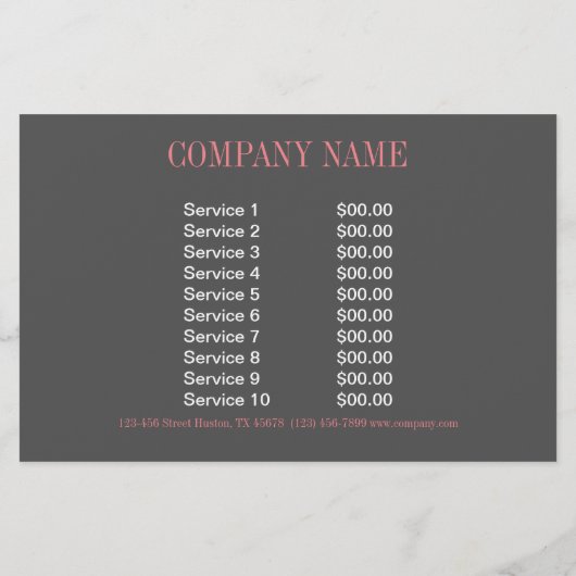 kleine elegante manicure nagels slak salon flyer (Achterkant)