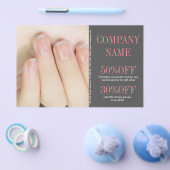 kleine elegante manicure nagels slak salon flyer (Enkel)