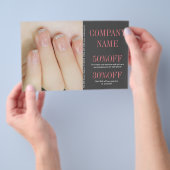 kleine elegante manicure nagels slak salon flyer (Hand)