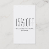 kleine elegante manicure nagels slak salon kortingskaartje (Achterkant)