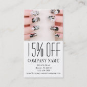 kleine elegante manicure nagels slak salon kortingskaartje (Voorkant)
