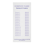 kleine elegante manicure nagels slak salon reclamekaart (Achterkant)