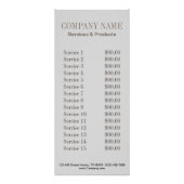 kleine elegante manicure nagels slak salon reclamekaart (Achterkant)