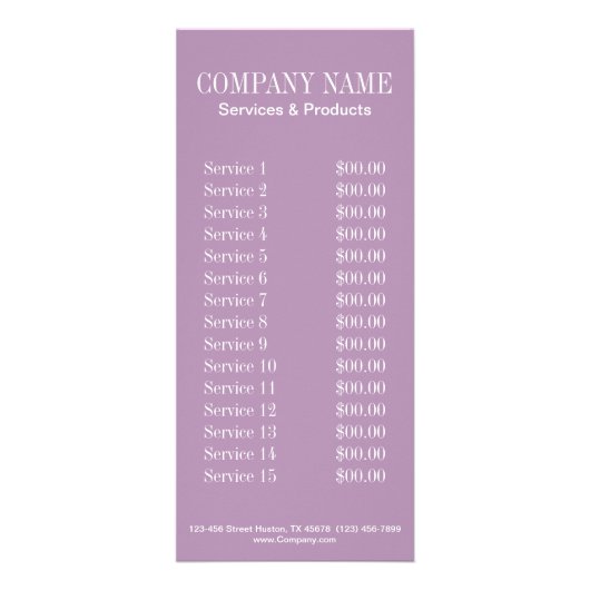 kleine elegante manicure nagels slak salon reclamekaart (Achterkant)