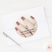 kleine elegante manicure nagels slak salon ronde sticker (Envelop)