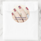 kleine elegante manicure nagels slak salon ronde sticker (Tas)