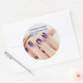 kleine elegante manicure nagels slak salon ronde sticker (Envelop)