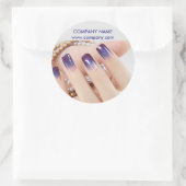 kleine elegante manicure nagels slak salon ronde sticker (Tas)
