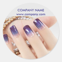 kleine elegante manicure nagels slak salon ronde sticker