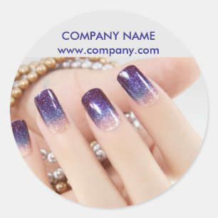 kleine elegante manicure nagels slak salon ronde sticker