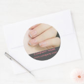 kleine elegante manicure nagels slak salon ronde sticker (Envelop)