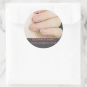 kleine elegante manicure nagels slak salon ronde sticker (Tas)