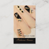 kleine elegante manicure nagels slak salon visitekaartje (Voorkant)