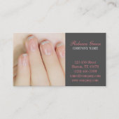 kleine elegante manicure nagels slak salon visitekaartje (Voorkant)