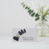 kleine elegante manicure nagels slak salon visitekaartje (Staand voorkant)