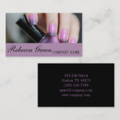 kleine elegante manicure nagels slak salon visitekaartje (Voorkant / Achterkant)